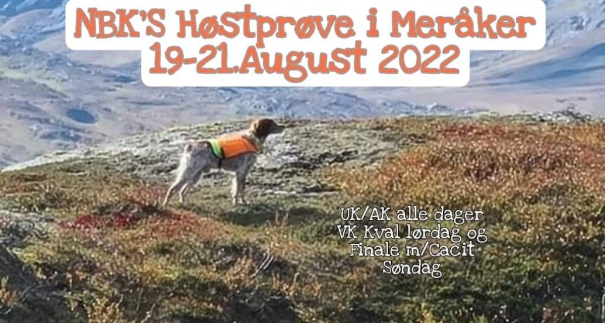 Høstprøve i Meråker 19-21.August 2022